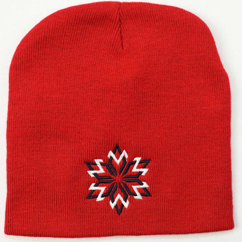 Knit beanie hat - Snowflake star
