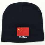 Knit beanie hat - China flag