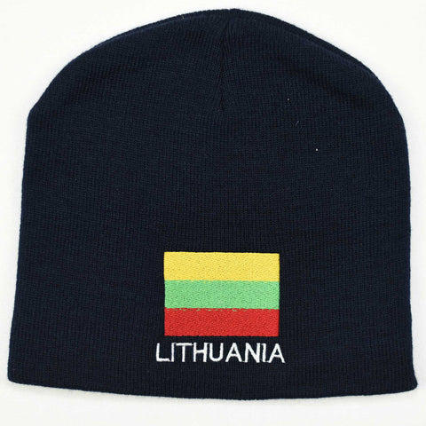 Knit beanie hat - Lithuania flag