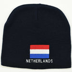 Knit beanie hat - Netherlands flag
