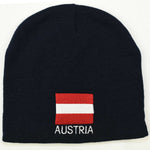 Knit beanie hat - Austria flag