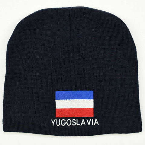 Knit beanie hat - Yugoslavia flag