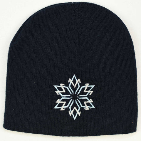 Knit beanie hat - Snowflake star
