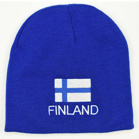 Knit beanie hat - Finland flag