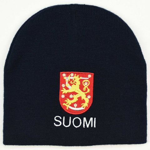 Knit beanie hat - Suomi crest