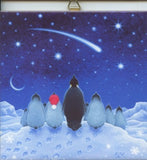6" Ceramic Tile, Eva Melhuish Penguins watching shooting star