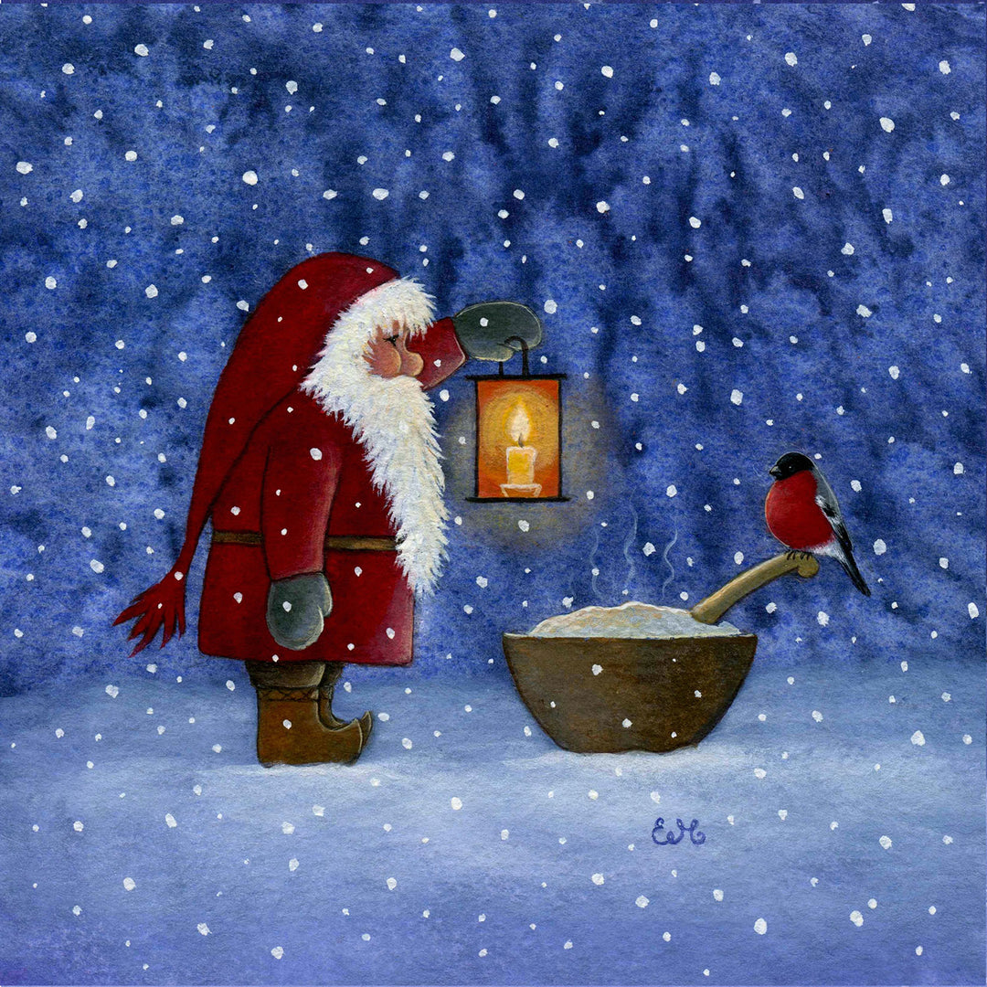 Eva Melhuish Tomte with Porridge Coasters Box of 6