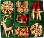 Straw ornament set - 29 pc set.
