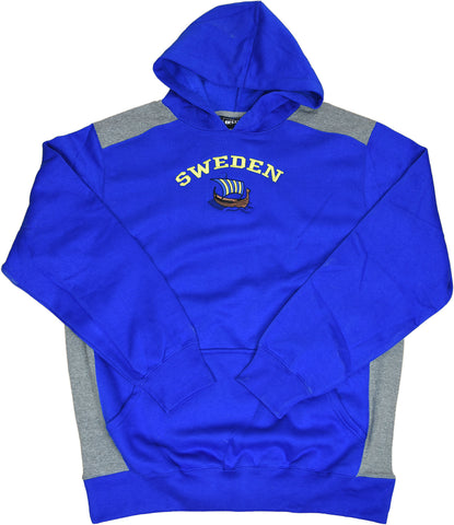 Royal Blue Pullover Hoodie - Sweden with Viking Ship