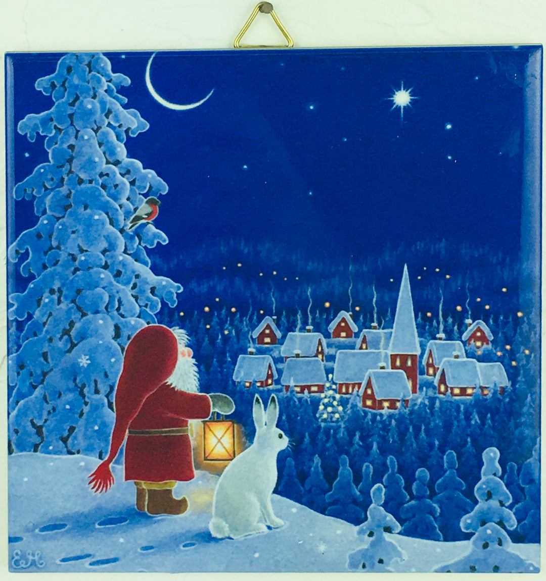 6" Ceramic Tile, Eva Melhuish, Tomte & Bunny