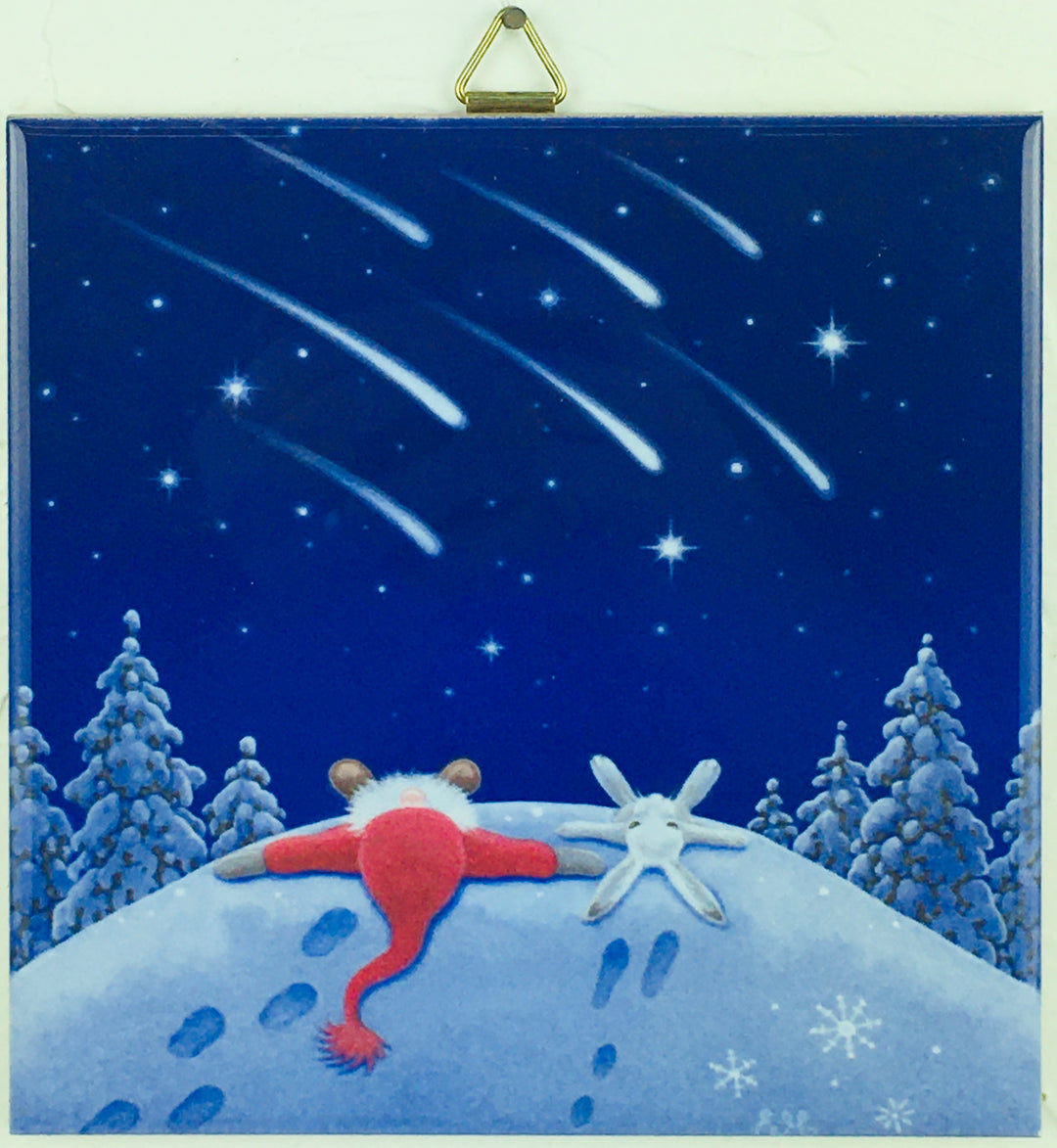 6" Ceramic Tile, Eva Melhuish Watching Shooting Stars