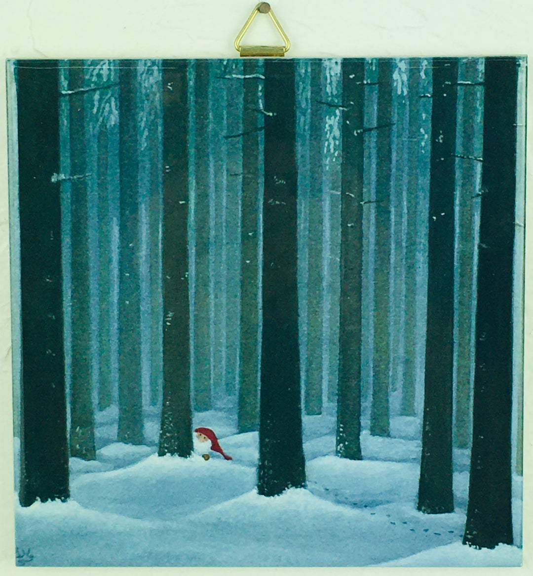 6" Ceramic Tile, Eva Melhuish Tomte in Tall trees