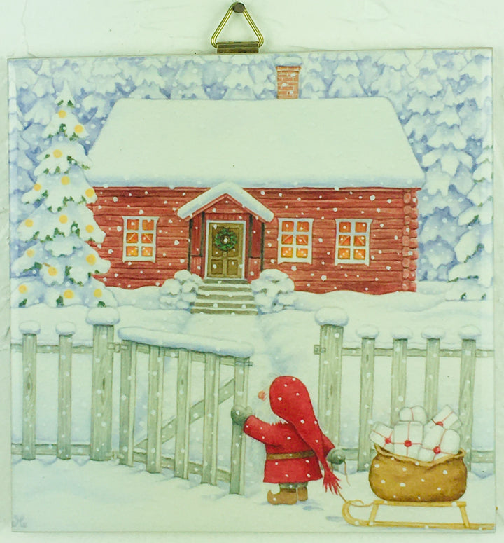 6" Ceramic Tile, Eva Melhuish Snowy gate