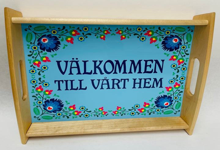 Wood Serving Tray - Välkommen till vårt hem