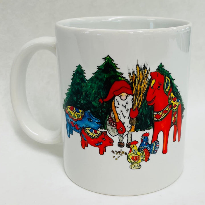 Susan Swanson Swartz Tomte, Dala horses, roosters & pigs coffee mug