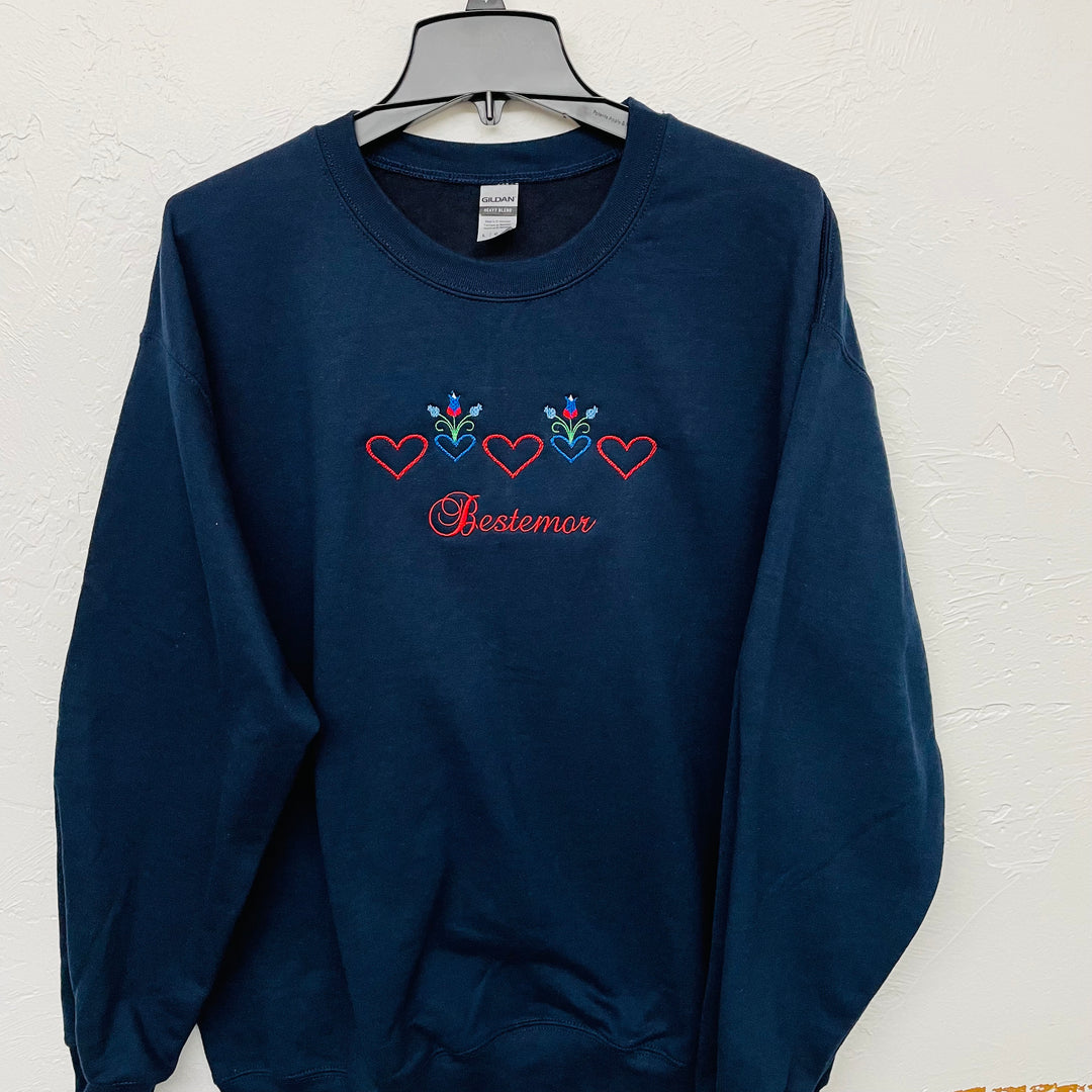 Sweatshirt - Bestemor Hearts