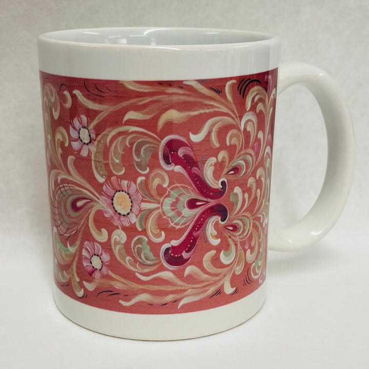 Rosemaling coffee mug