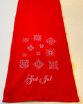 God Jul Snowflakes Embroidered on 52" Runner