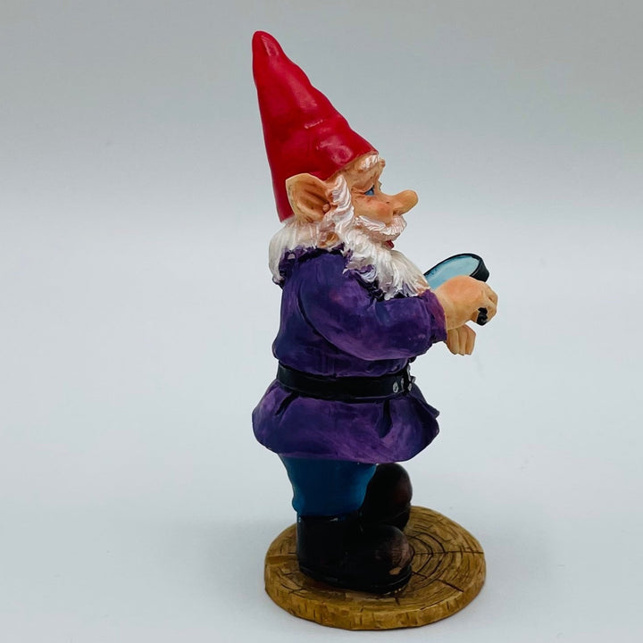 Gnome with Magnifying glass and Ladybug