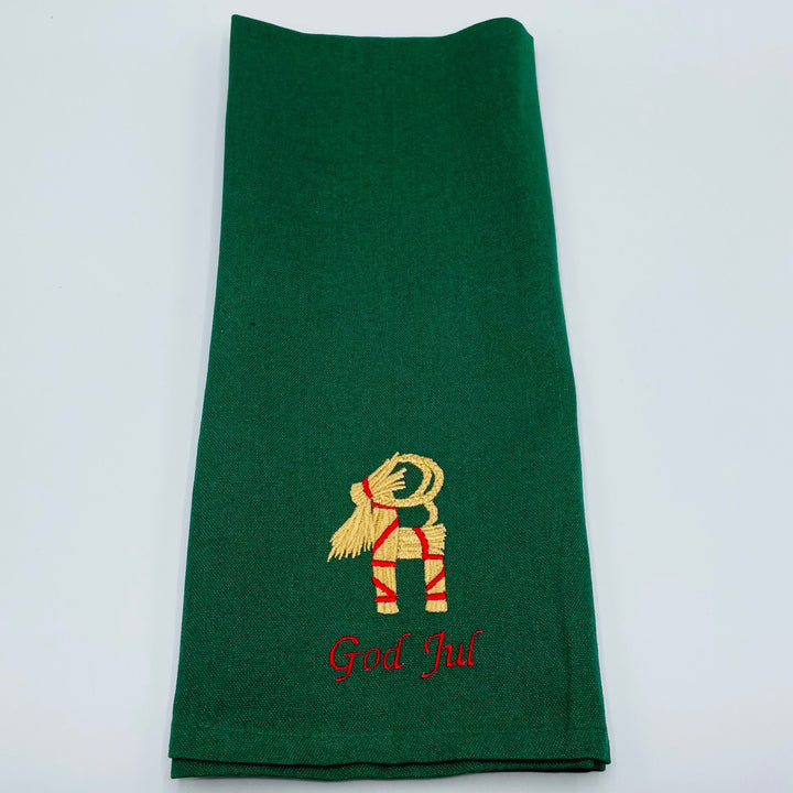 Dish Towel - God Jul Straw Goat