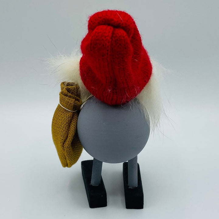 Hand made Tomte with Big Feet carrying Sack