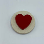 Round Wood Magnet - Star, Heart or Elf