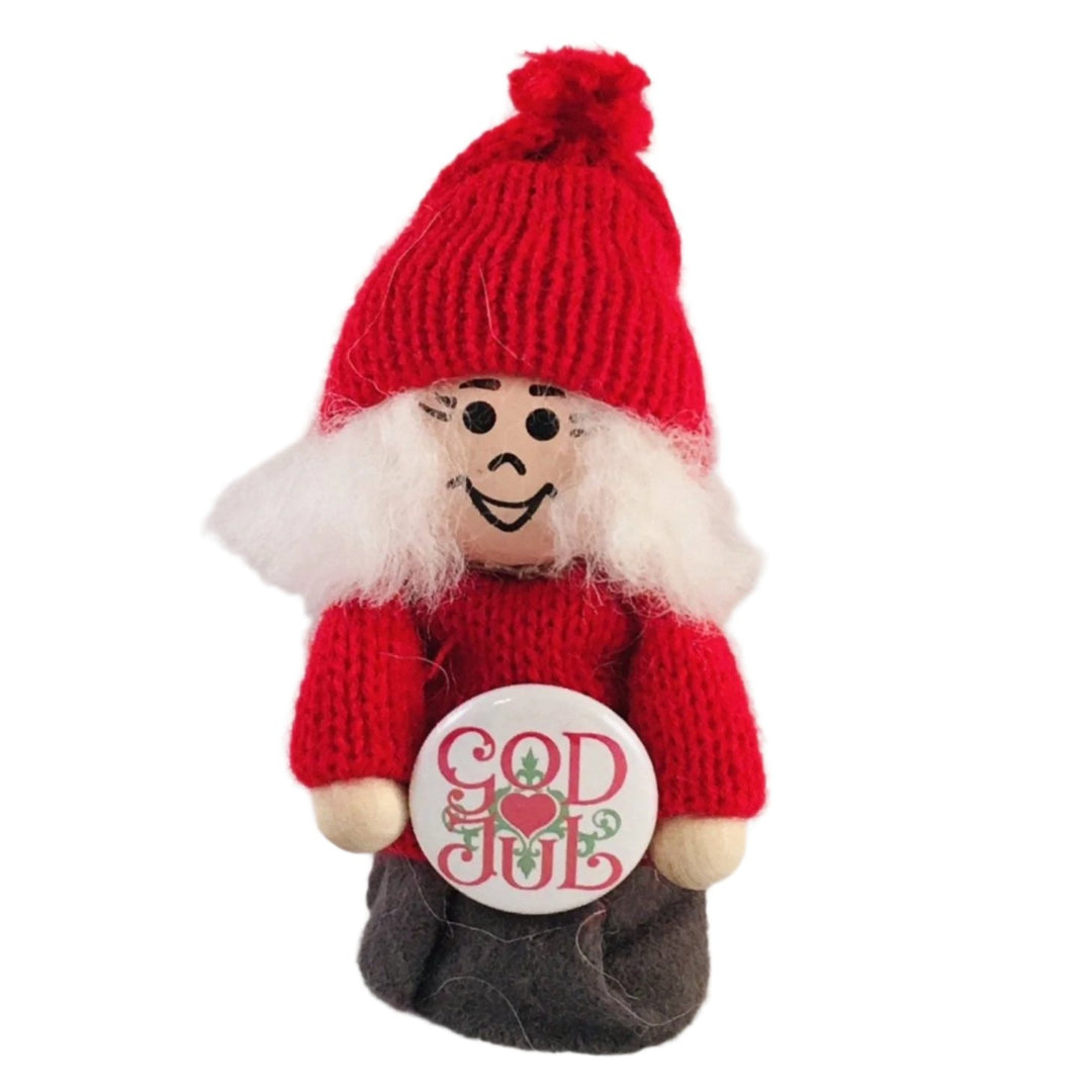 Swedish tomte with God Jul