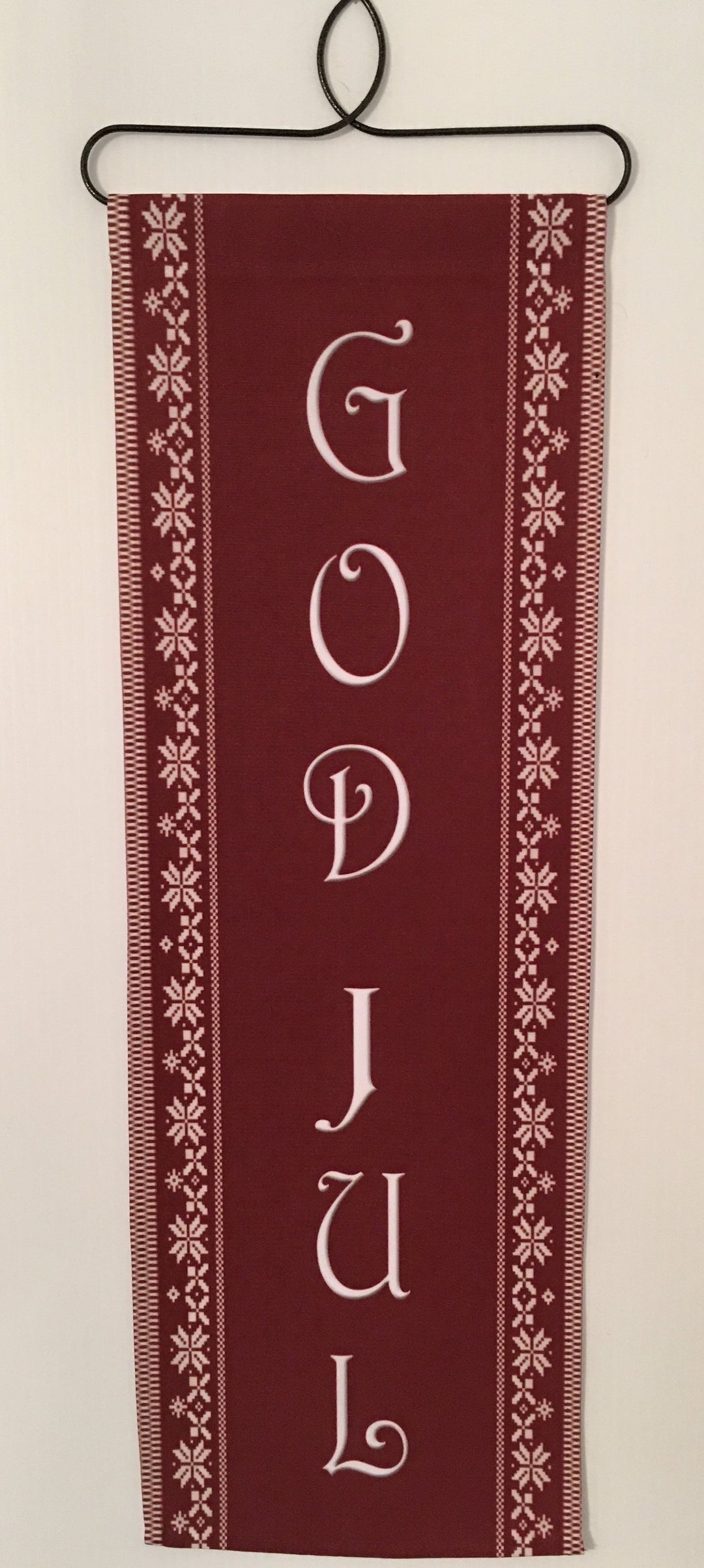 Christmas God Jul Fabric wall hanging