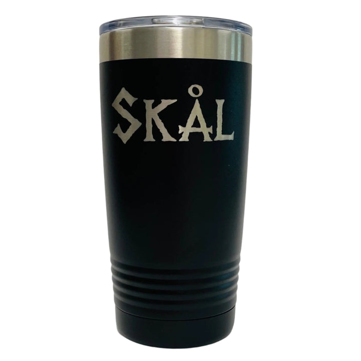 Skål on Black 20 oz Stainless Steel hot/cold Cup