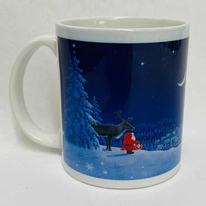 Eva Melhuish Tomte with reindeer coffee mug