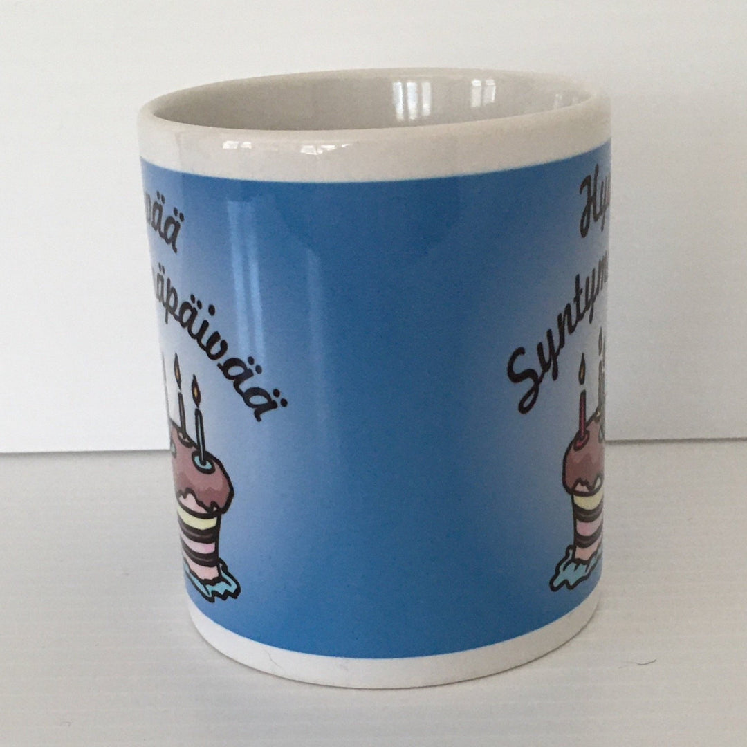 Finnish Happy Birthday coffee mug