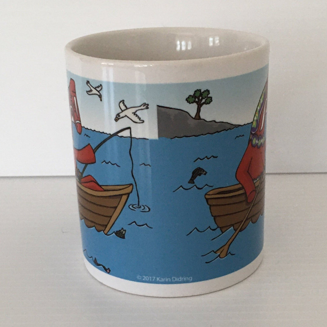 Karin Didring Dala Horse fishing coffee mug