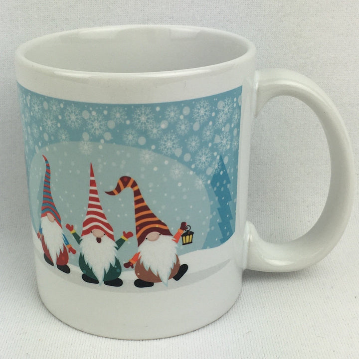 Three gnomes coffee mug