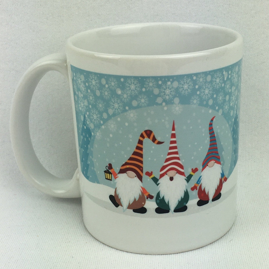 Three gnomes coffee mug