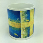 Swedish Flag & Flowers coffee mug
