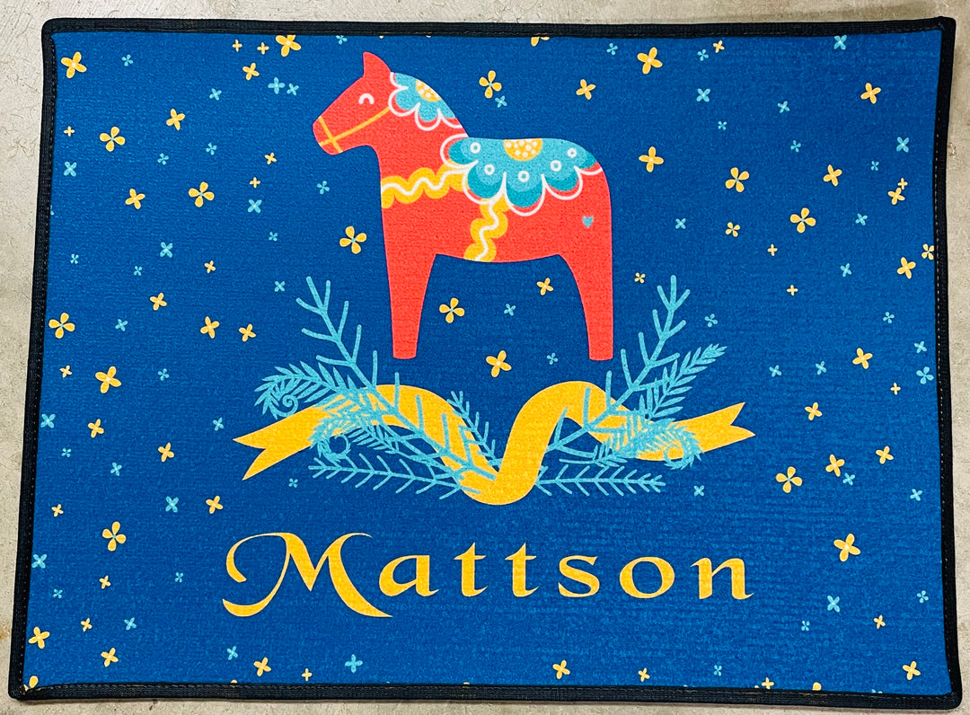 Custom Name Dala horse rug