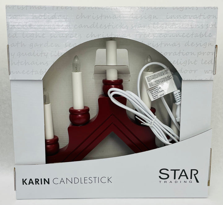 Electric Window Light Candolier - Karin Red