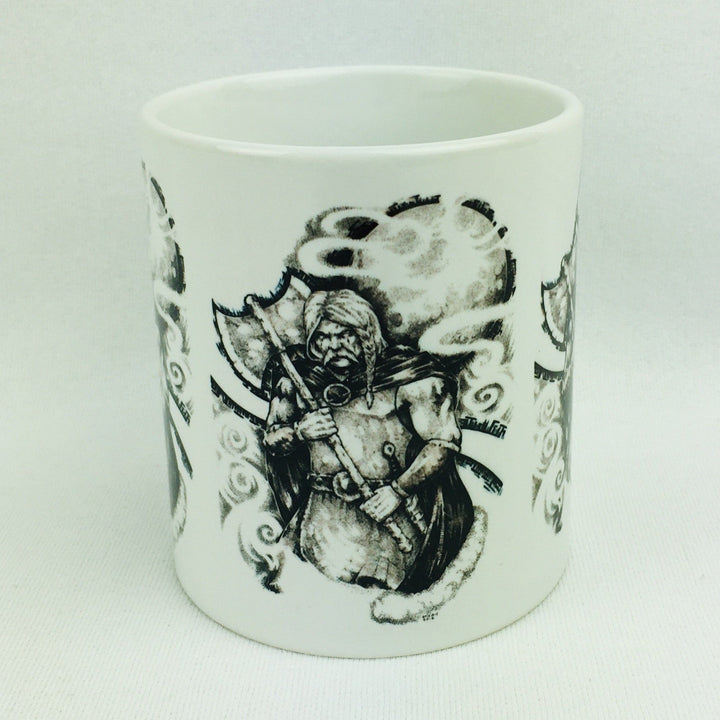 Micah Holland Viking with ax coffee mug