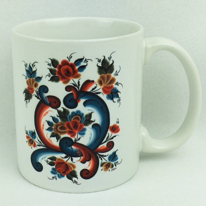 Rosemaling coffee mug