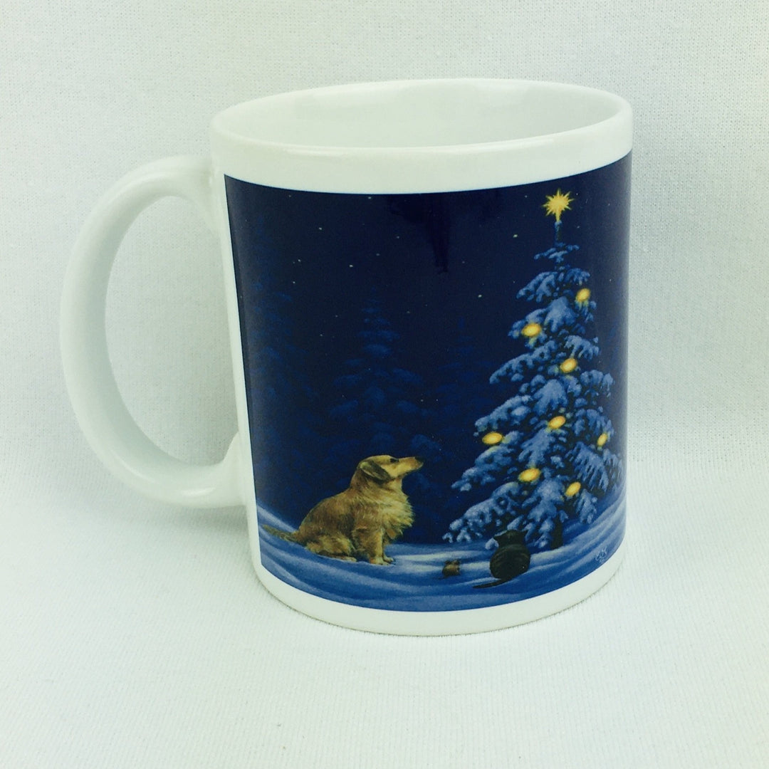 Eva Melhuish Golden Retriever at tree coffee mug