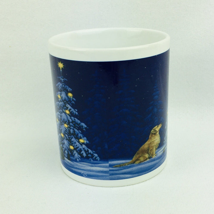 Eva Melhuish Golden Retriever at tree coffee mug