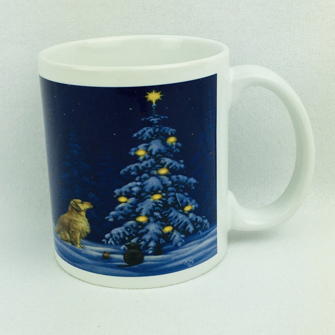 Eva Melhuish Golden Retriever at tree coffee mug