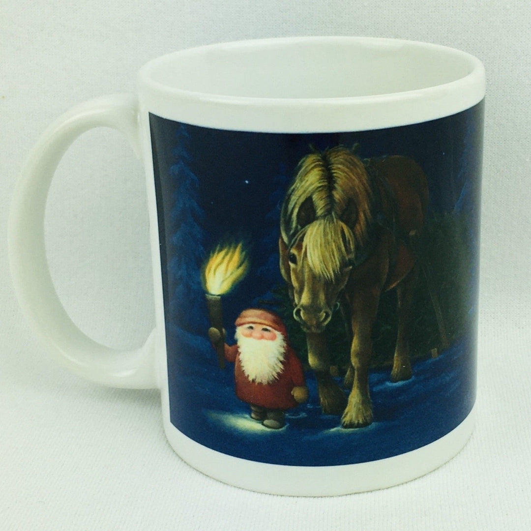 Eva Melhuish Tomte and horse coffee mug