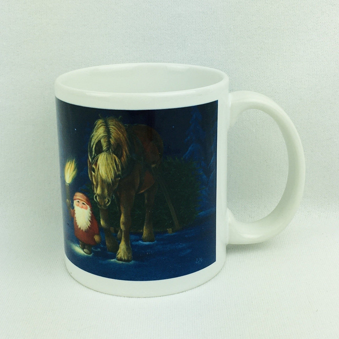 Eva Melhuish Tomte and horse coffee mug