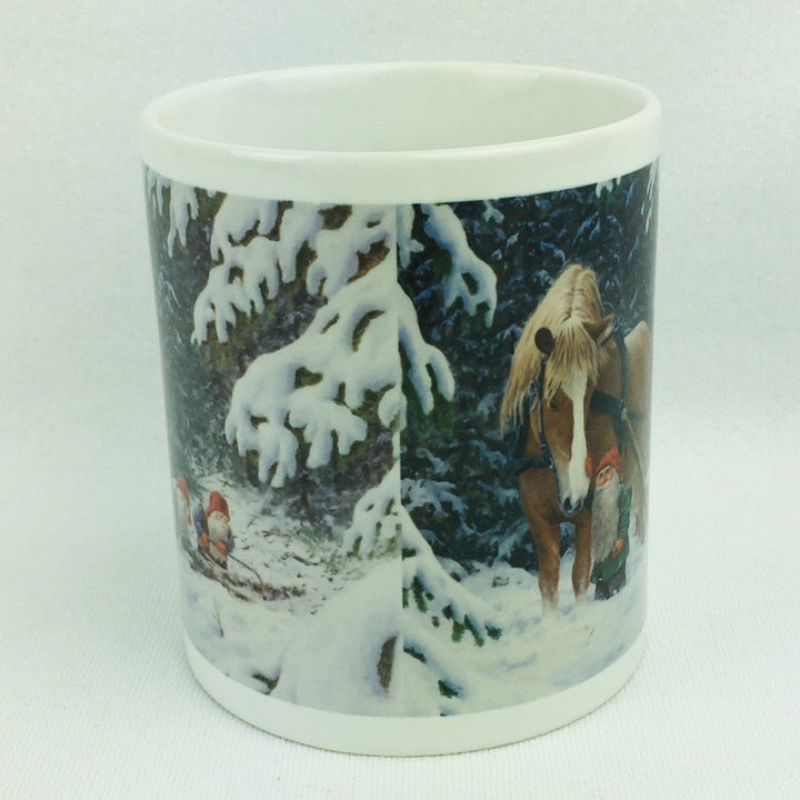 Jan Bergerlind Tomte with work horse coffee mug