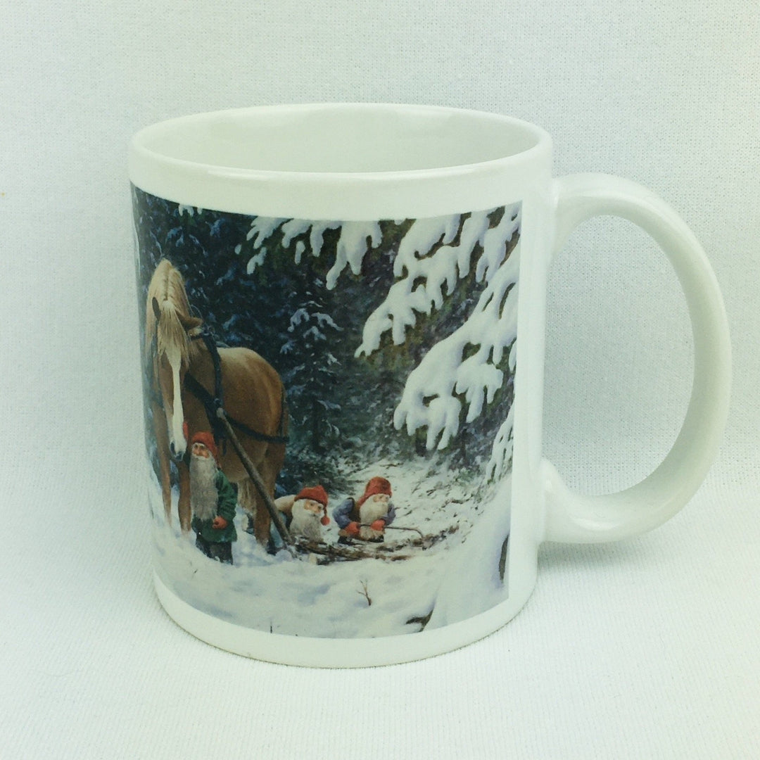 Jan Bergerlind Tomte with work horse coffee mug