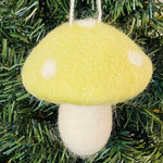Mushroom Ornament - Light Green