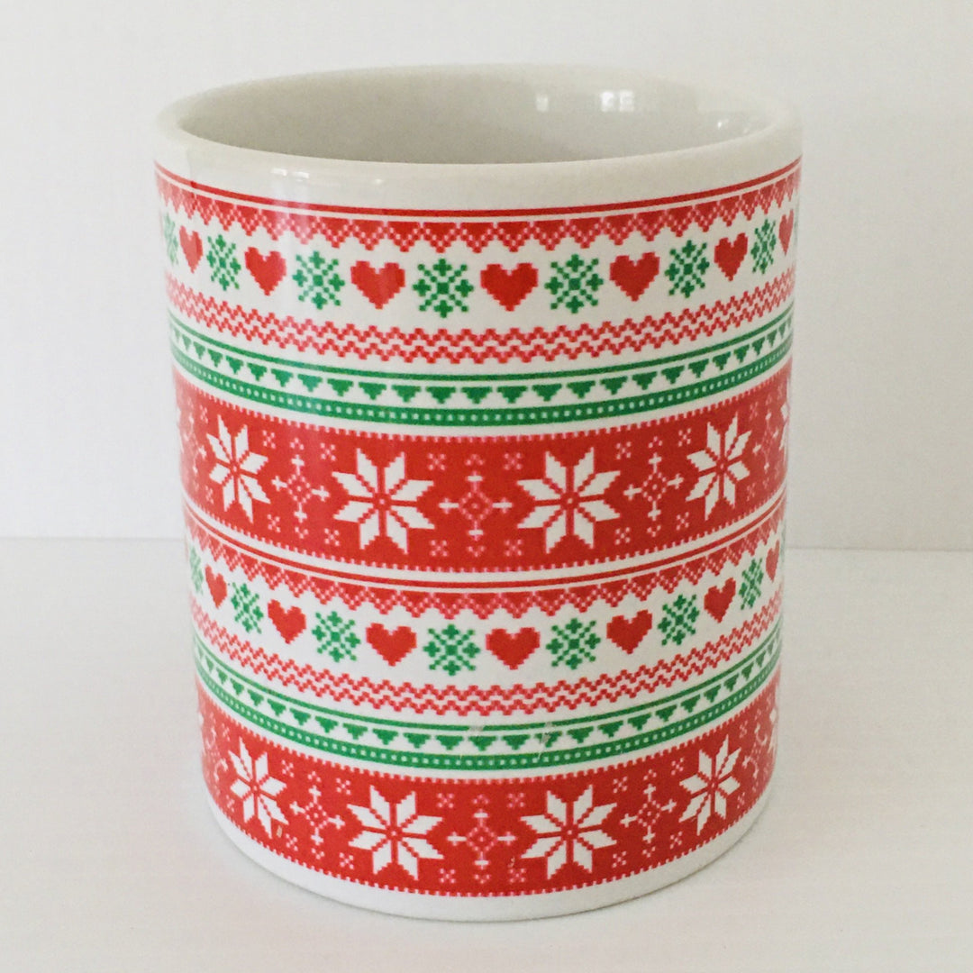 Nordic knit design coffee mug