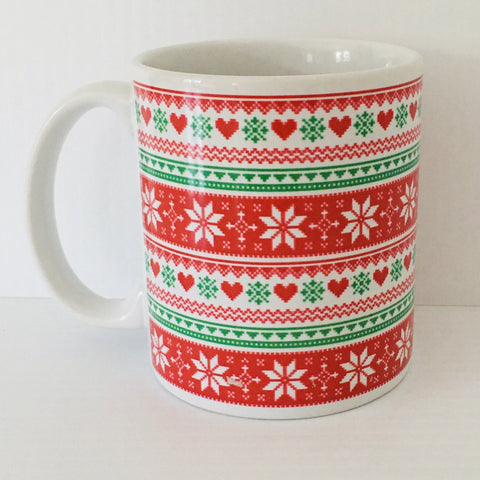 Nordic knit design coffee mug