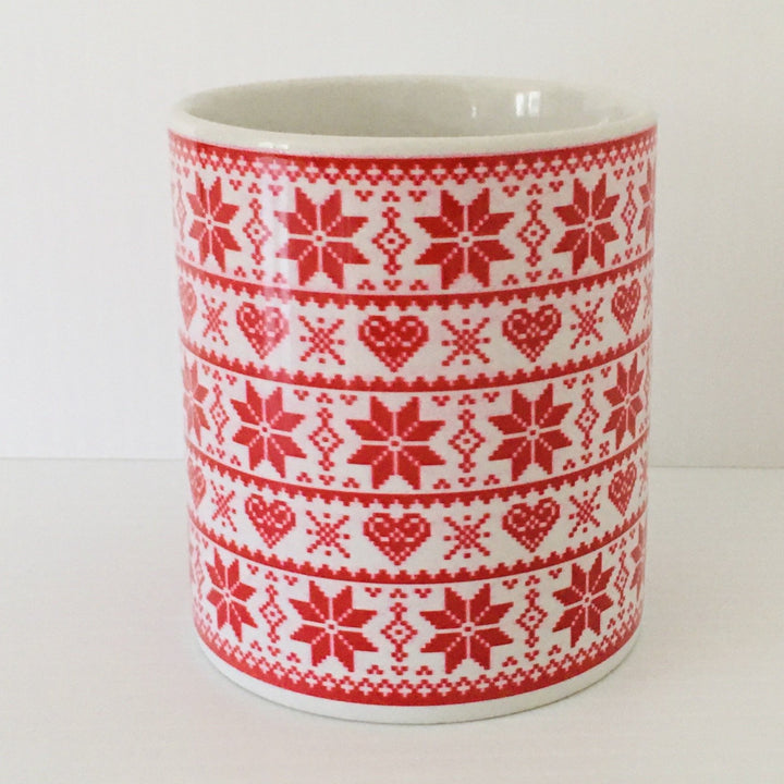 Nordic knit design coffee mug